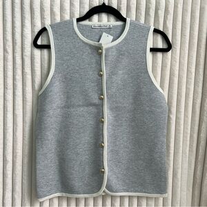 New A&F Mara Crew Sweater Vest Gray Women’s Medium
